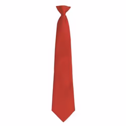 Premier Mens Fashion âColoursâ Work Clip On Tie - One Size, Red
