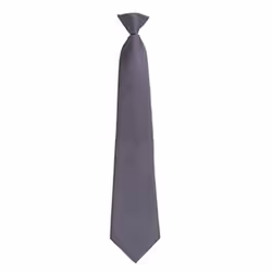 Premier Mens Fashion âColoursâ Work Clip On Tie - One Size, Grey