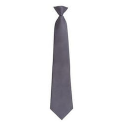 Premier Mens Fashion âColoursâ Work Clip On Tie - One Size, Grey
