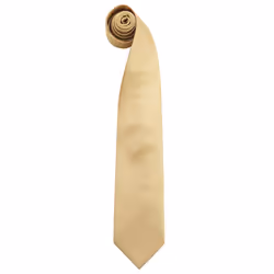 Premier Mens âColoursâ Plain Fashion / Business Tie - One Size, Gold