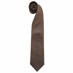 Premier Mens âColoursâ Plain Fashion / Business Tie - One Size, Brown