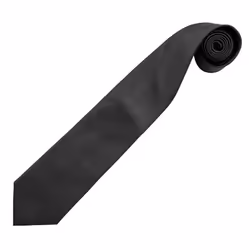 Premier Mens âColoursâ Plain Fashion / Business Tie - One Size, Black