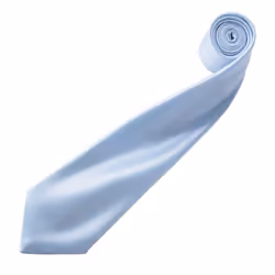 Premier Mens Plain Satin Tie (Narrow Blade) - One Size, Light Blue