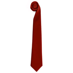 Premier Tie - Men Plain Work Tie - One Size, Red