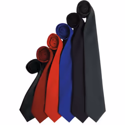 Premier Tie - Men Plain Work Tie - One Size, Red