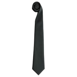 Premier Tie - Men Plain Work Tie - One Size, Black