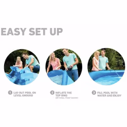 INTEX Pool Set 8ft Easy Set Swimming Pool C/W Filter Pump + DEBRIS COVER CLEAN