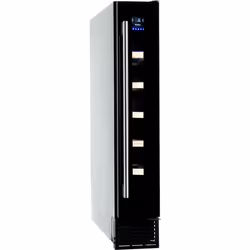 Amica AWC150BL, Compressor wine cooler, Freestanding, 6 bottle(s), G, Interior light, Black