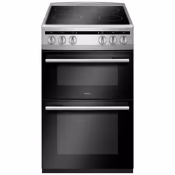 Amica AFC5100SI, Black, Stainless steel, Rotary, Stainless steel, Front, Ceramic, 4 zone(s)