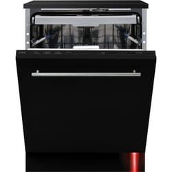 CDA Integrated Dishwasher - AquaZone technology. Black control panel