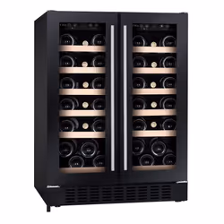 CDA CFWC624BL, Compressor wine cooler, Freestanding, 38 bottle(s), G, Interior light, Black