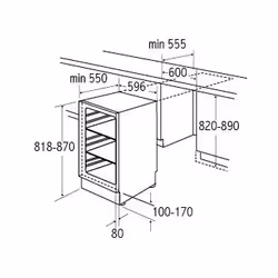CDA FW224 fridge Built-in 135 L E White