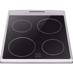 Amica AFC502SS cooker Freestanding cooker Electric Ceramic Black, Silver