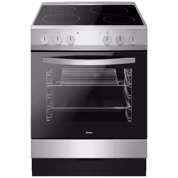 Amica AFC601SS cooker Freestanding cooker Electric Ceramic Black, Silver