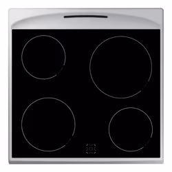 Amica AFC602SS cooker Freestanding cooker Electric Ceramic Black, Silver