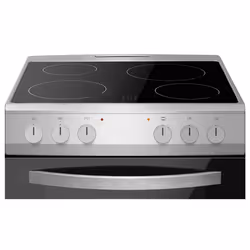 Amica AFC602SS cooker Freestanding cooker Electric Ceramic Black, Silver