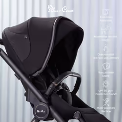 Silver Cross | Dune Pushchair | Travel Stroller | Foldable & Lightweight Stroller | Compact Travel System | Newborns - 4yrs | Space