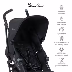 Silver Cross - Zest Pushchair - Foldable Travel Stroller - Everyday Travel Stroller - Buggy - Newborns to 4 years - Space