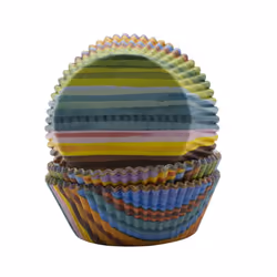 Cupcake & Fairy Cake Cases - Grease & Oven Proof - Various Designs & Pack Sizes - 120, Stripy