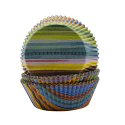 Cupcake & Fairy Cake Cases - Grease & Oven Proof - Various Designs & Pack Sizes - 120, Stripy