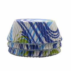 Cupcake & Fairy Cake Cases - Grease & Oven Proof - Various Designs & Pack Sizes - 60, Blue Andorra