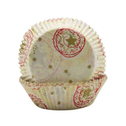 Cupcake & Fairy Cake Cases - Grease & Oven Proof - Various Designs & Pack Sizes - 120, Cream Stars