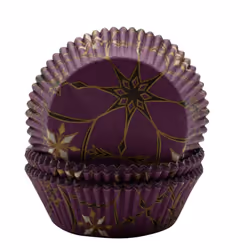 Cupcake & Fairy Cake Cases - Grease & Oven Proof - Various Designs & Pack Sizes - 60, Gold & Black Stars