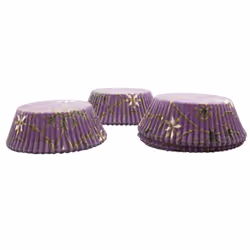 Cupcake & Fairy Cake Cases - Grease & Oven Proof - Various Designs & Pack Sizes - 120, Gold & Black Stars