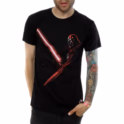 Star Wars Mens Darth Vader Shadow T-Shirt - XL, Black