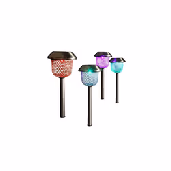 Noma Solar 4 Mesh Stake Lights with Colour Changing LED's