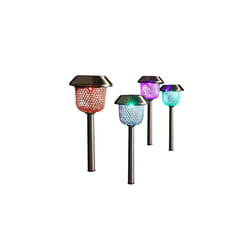 Noma Solar 4 Mesh Stake Lights with Colour Changing LED's