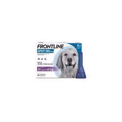 FRONTLINE Spot On Flea & Tick Treatment for Large Dogs (20-40 kg) - 6 Pipettes