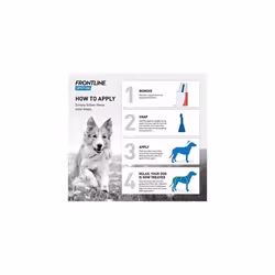 FRONTLINE Spot On Flea & Tick Treatment for Large Dogs (20-40 kg) - 6 Pipettes