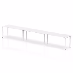 Dynamic Evolve Plus Single Row, Office, Straight, Rectangular shape, White, Melamine Faced Chipboard (MFC), White