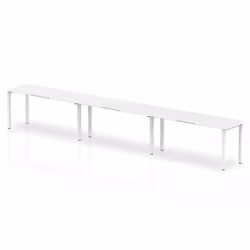 Dynamic Evolve Plus Single Row, Office, Straight, Rectangular shape, White, Melamine Faced Chipboard (MFC), White