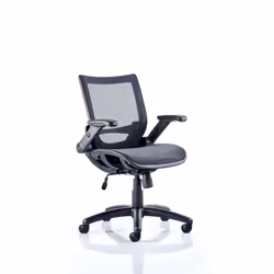 Make the working hours fly by with this ultra comfortable. stylish all mesh task chair with flip back height adjusting arms a ...