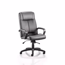 The Plaza office chair is a traditional yet stylish option. with an integrated headrest. contour lines on back and seat for a ...