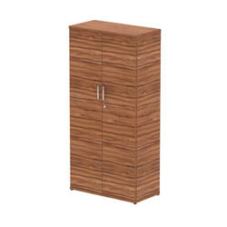 Dynamic Impulse W800 x D400 x H1600mm 3 Shelf Cupboard Walnut Finish -
