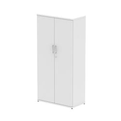 Dynamic Impulse W800 x D400 x H1600mm 3 Shelf Cupboard White Finish -