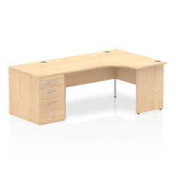 Dynamic Impulse Panel End Crescent Desk Workstation