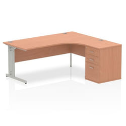 Dynamic Impulse Right Crescent Desk Workstation