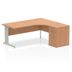 Dynamic Impulse Right Crescent Desk Workstation