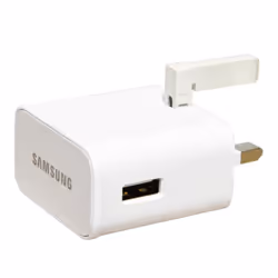 SAMSUNG Power UK 3 Pin Wall Travel Plug AC Adaptor USB Charger