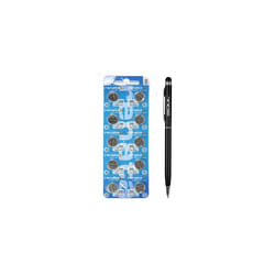 10x Renata Watch Battery Swiss Made Silver Oxide Renata Batteries 390 SR1130SW + Black Stylus Touch Pen [Bundle Deal]