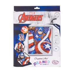Craft Buddy Crystal Art Thor / Captain America Picture Kit - Captain America