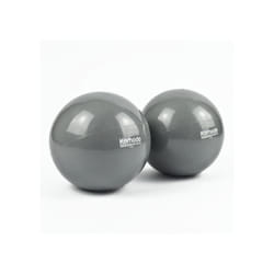 Grey Weighted TONING BALLS 0.5kg-1.5kg Pair Yoga Pilates Rehab Exercise Class Weight - 2 x 1kg = 2kg