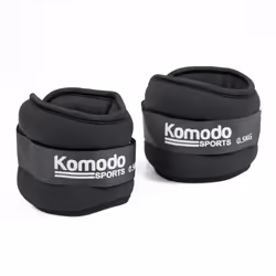Black Neoprene Ankle Weights Run Training Wrist - 2 x 0.5kg = 1kg