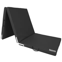 Tri Folding GYM MAT Yoga Exercise Floor - Black