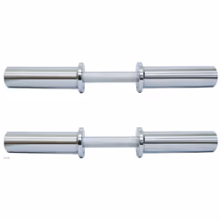 Olympic Dumbbell Bar Set & Spring Collars 2" Steel Free Weight Lifting