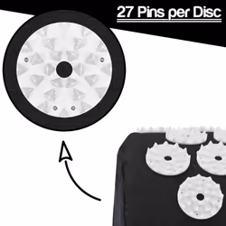 Acupressure Mat with Pillow & Ball Acupuncture Pin Massage Set Neck Pain Relief - Black